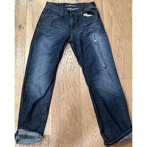 Flypaper Jeans Women's Size 30×32 Straight Leg Distressed Denim Blue